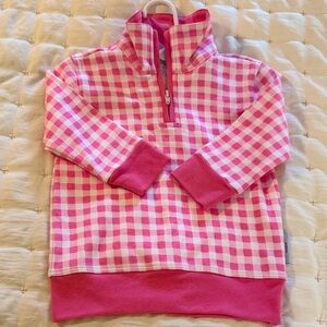 Pink Gingham Kids Pullover